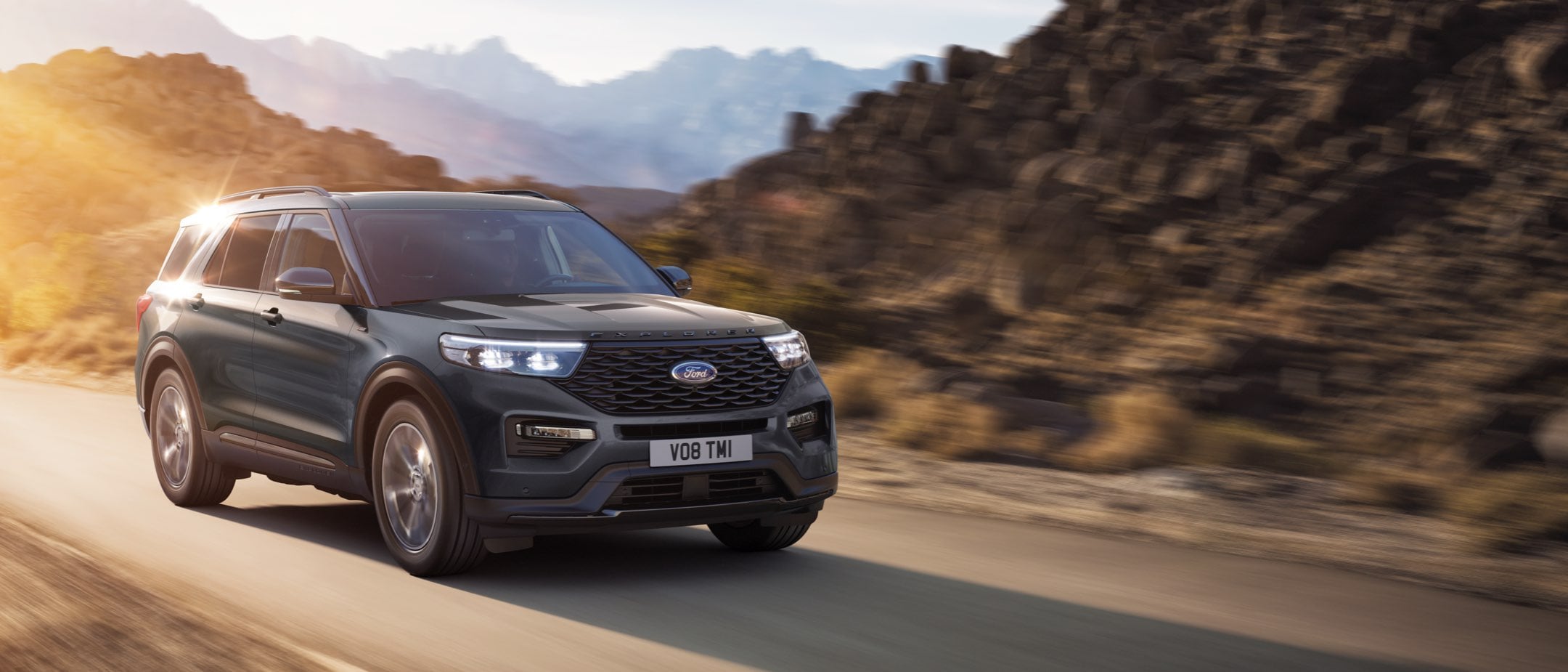 New Ford Explorer PHEV  on the road 