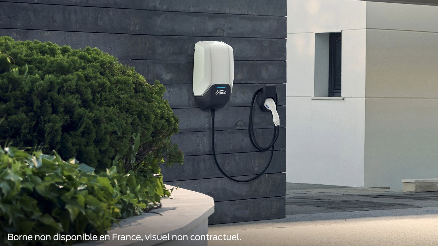 Ford Connected Wallbox installed on a building