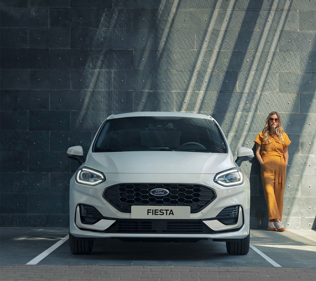 La Ford Fiesta garée dans un parking sous-terrain