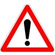 Logo danger véhicules usagers