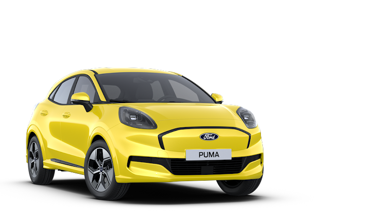 Ford Puma Gen-E jaune, vue de face