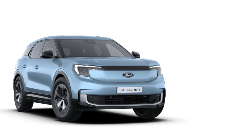 Ford Explorer bleu, vue de face
