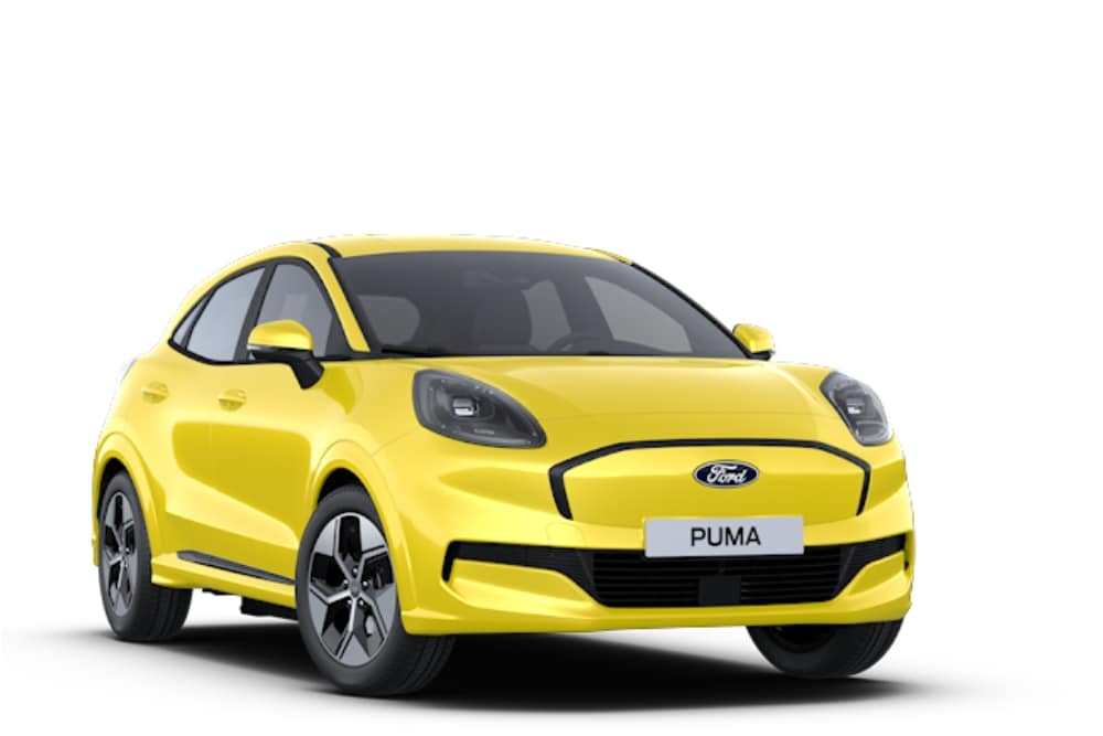 Ford Puma jaune, vue de face