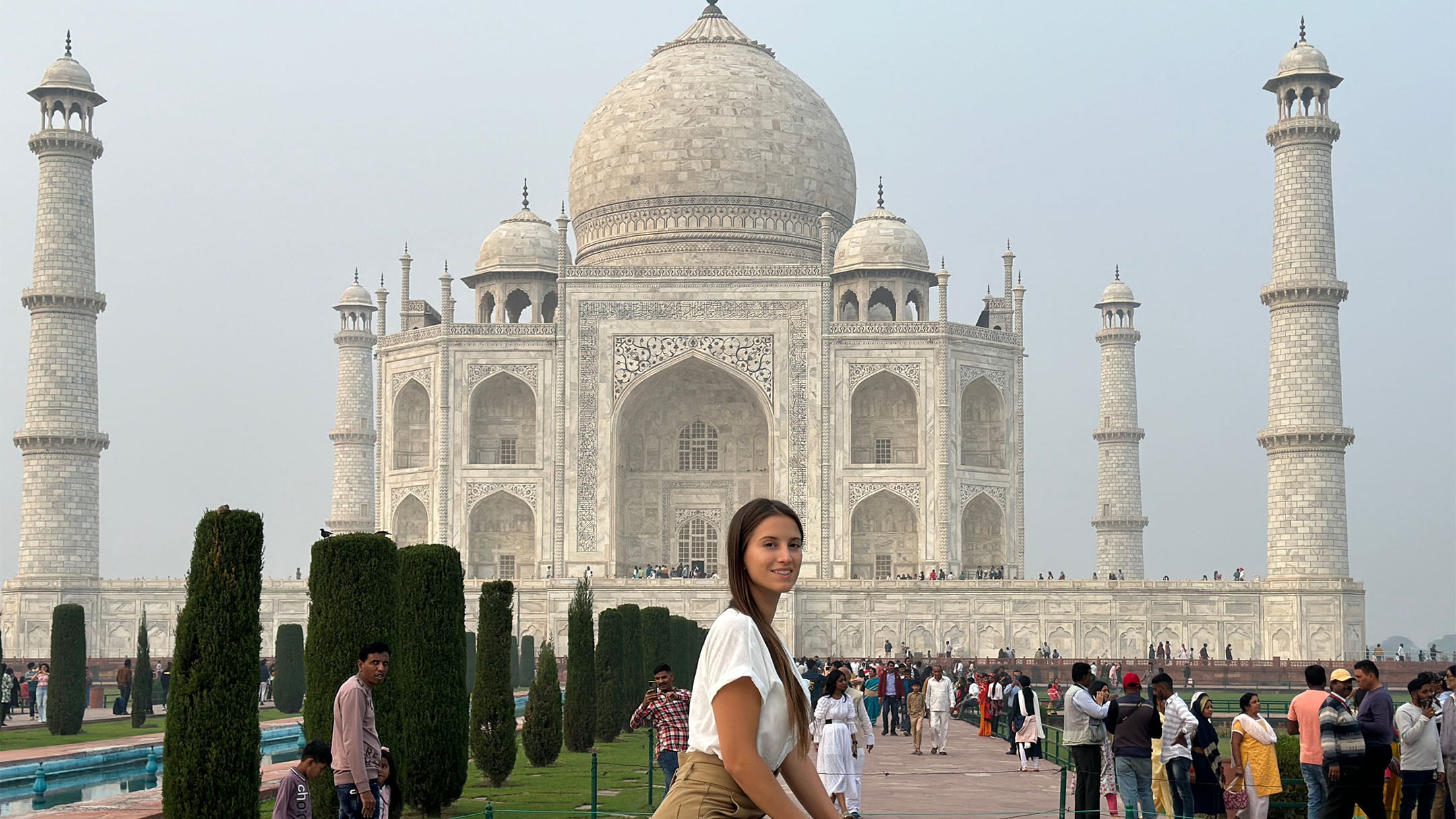 Lexie at the Taj Mahal