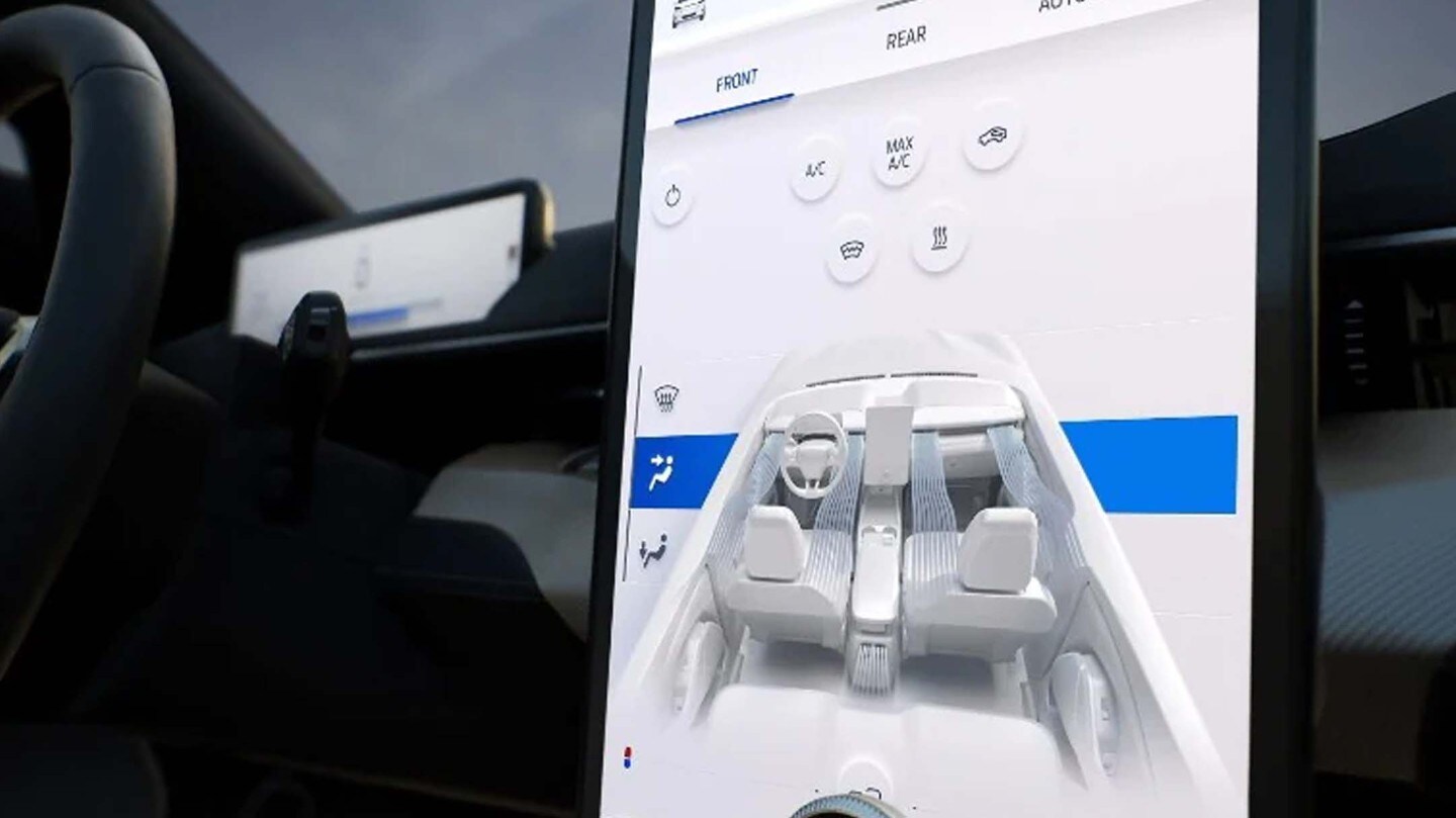 Scheme of the car on the phone screen 