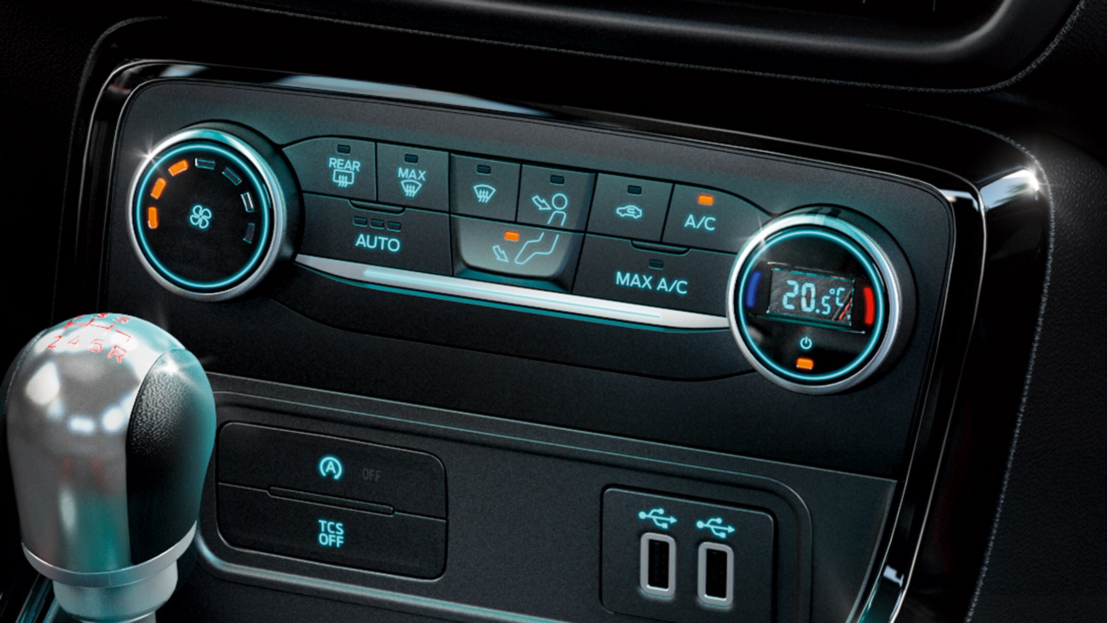 New Ford EcoSport climate controls