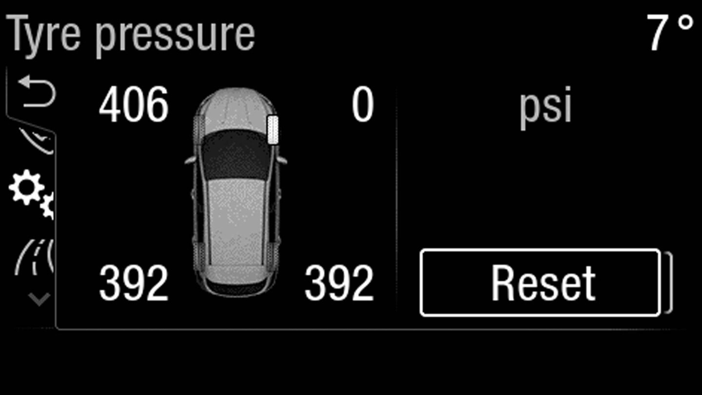 New Ford EcoSport tyre pressure monitoring system close up