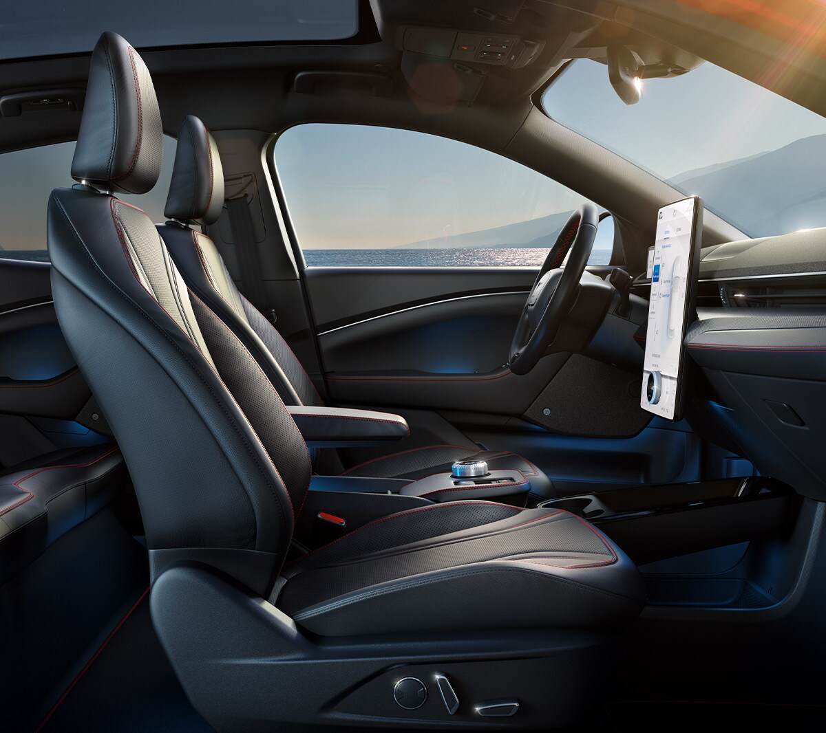 Intérieur de la Ford Mustang Mach-E.