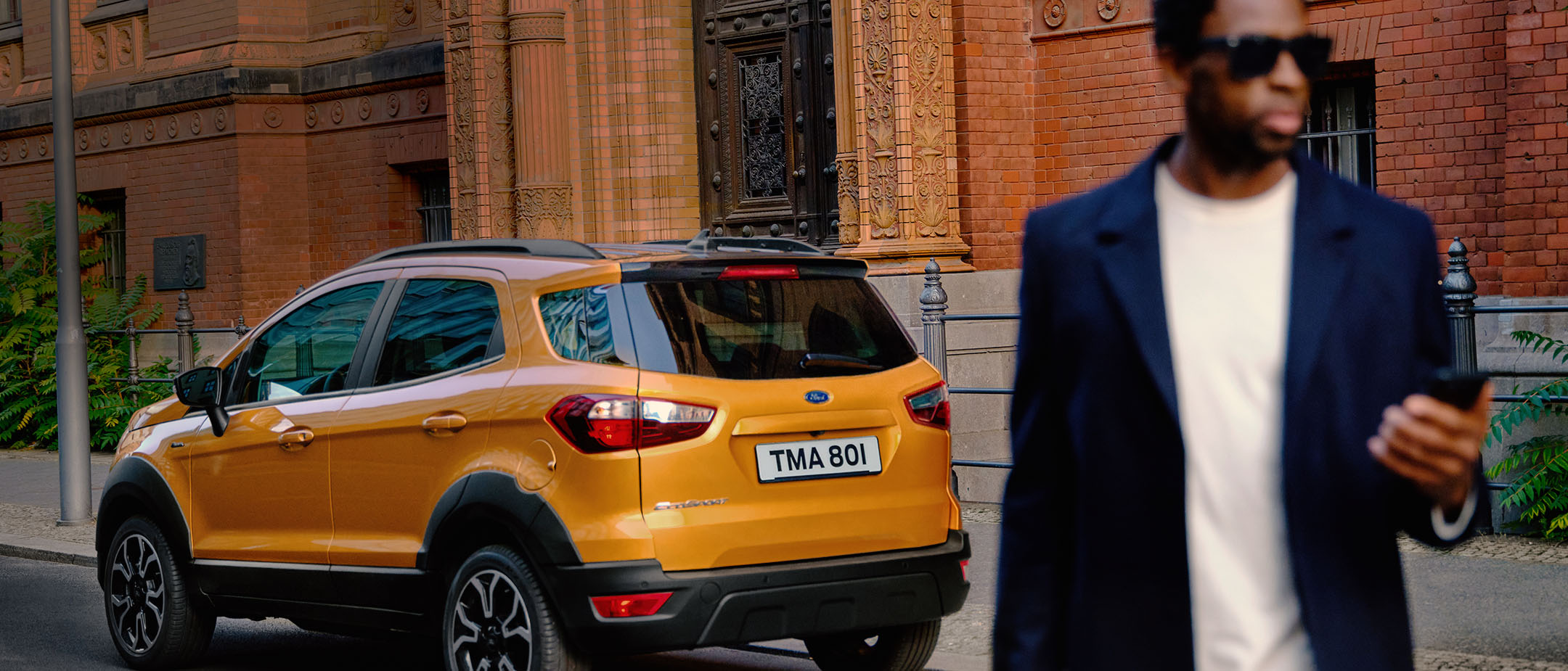 Ford EcoSport parked in the street