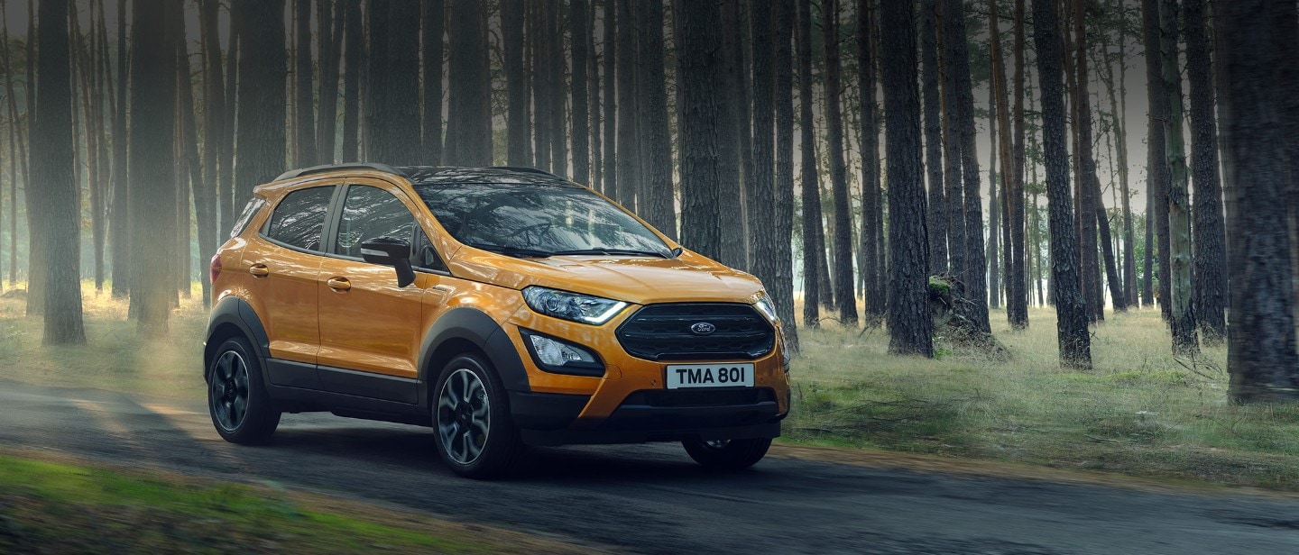 Ford EcoSport Active parked in forest