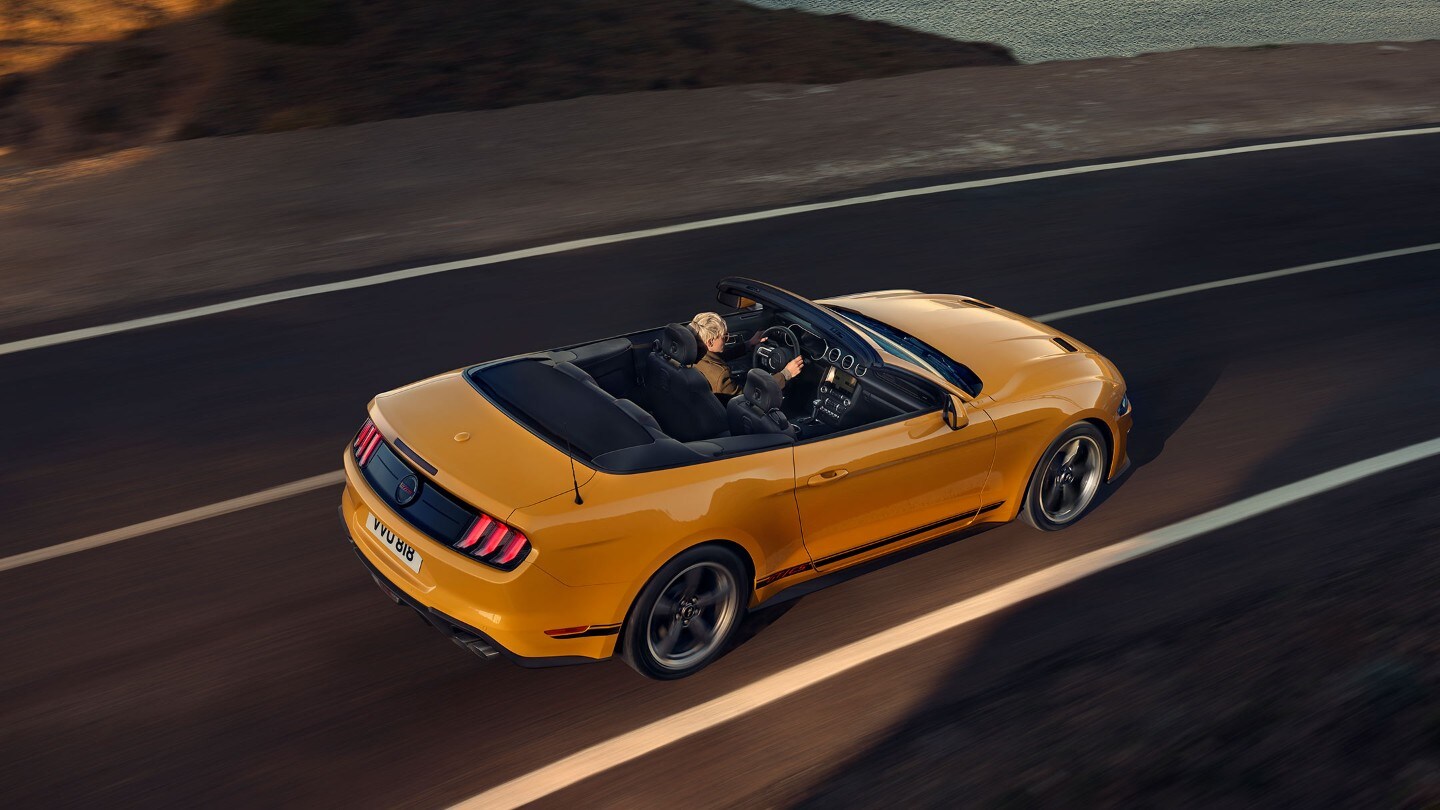 Mustang on road