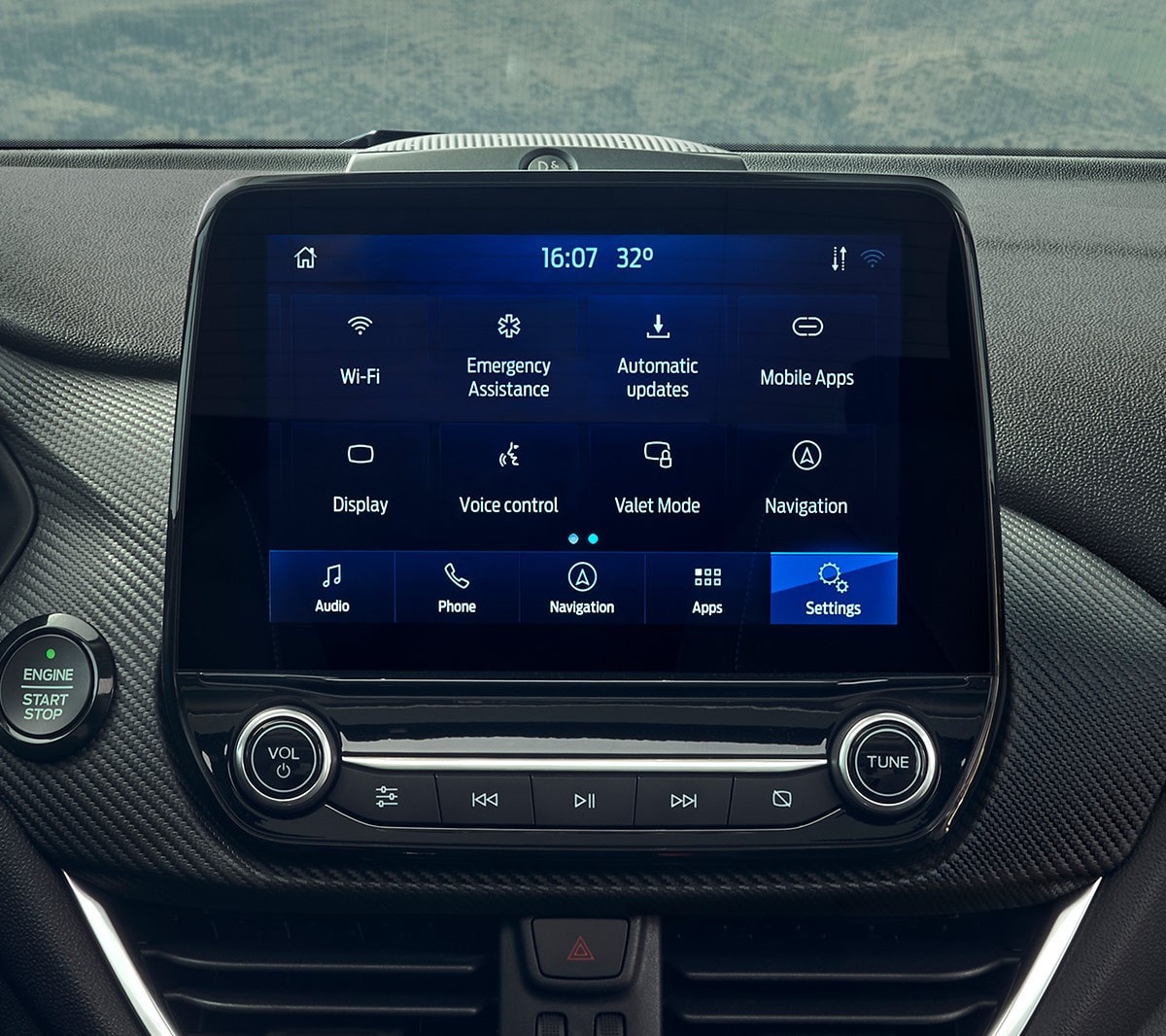 L’écran tactile 8 pouces de la Ford Fiesta.