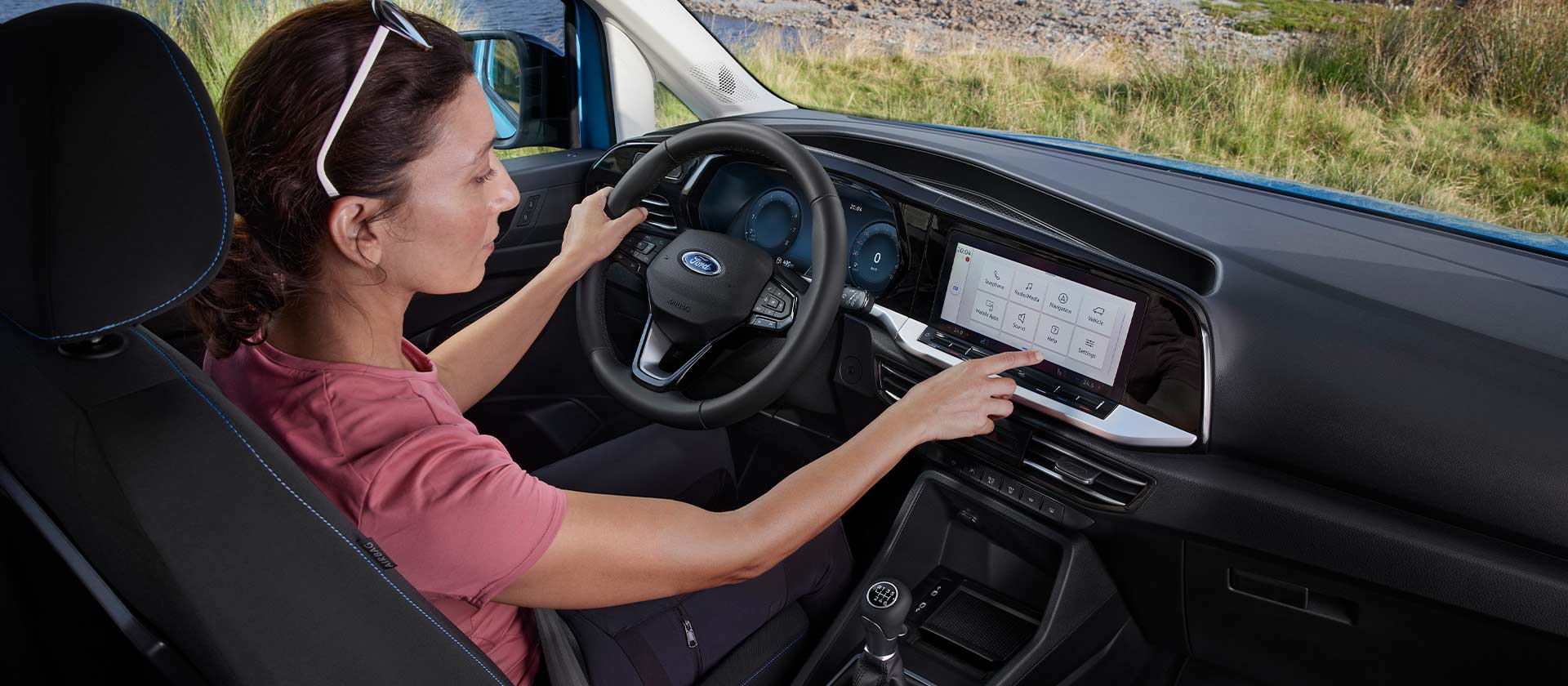 Ford Tourneo Connect digital interface close up