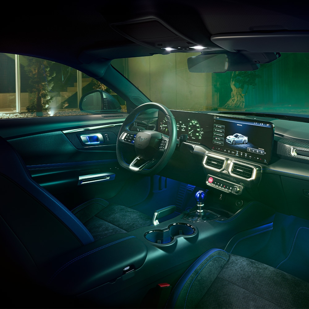Habitacle de la Ford Mustang Dark Horse