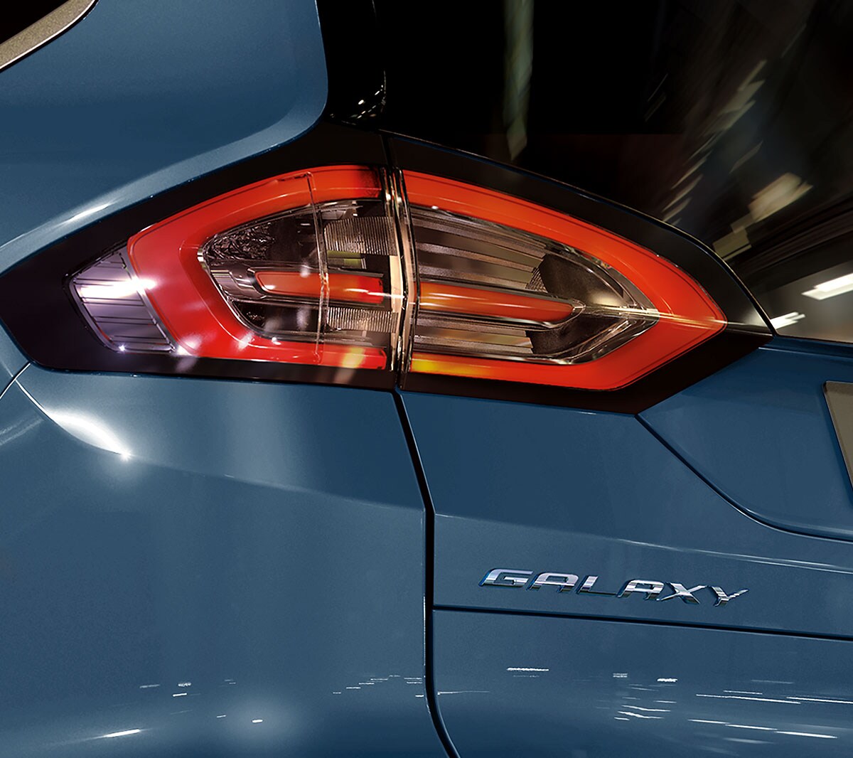 Chrome Blue Ford Galaxy rear taillights
