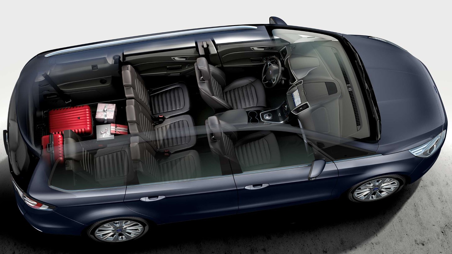 Ford Galaxy interior showing front interior