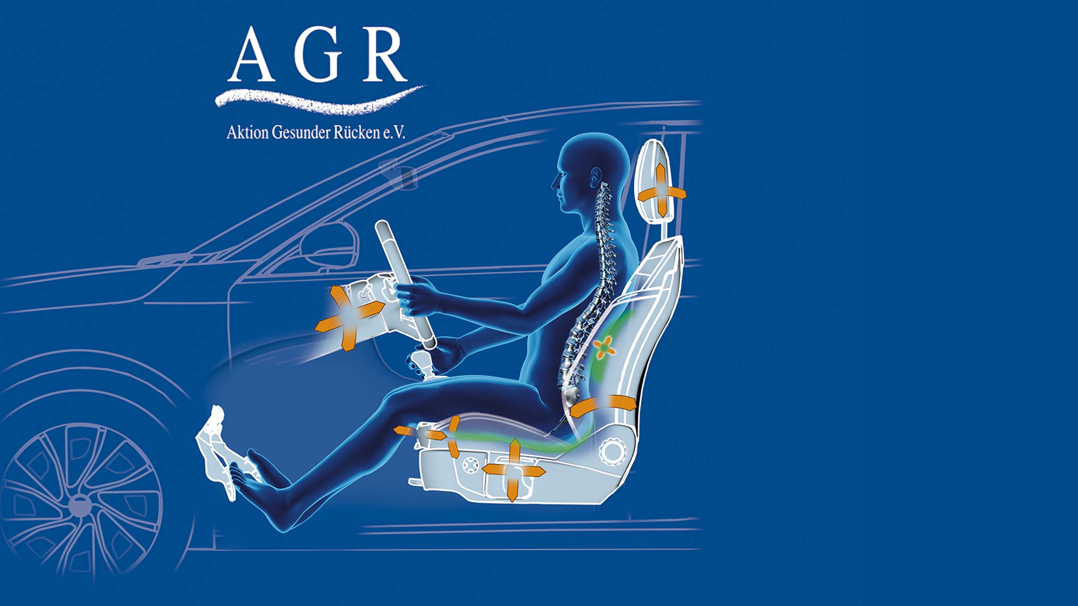 Ergonomic seat logo