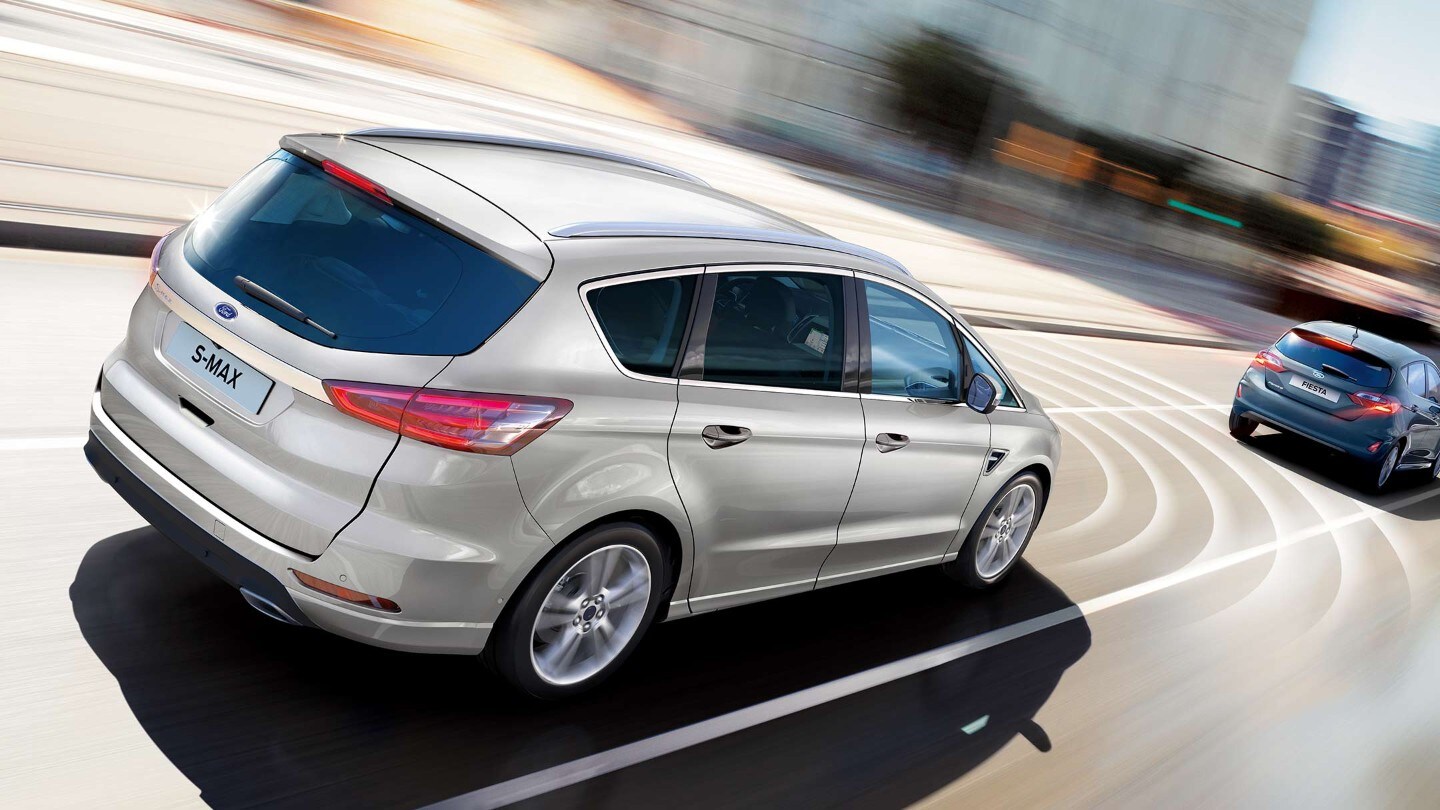 Ford S-MAX rear view showing adaptive cruise control