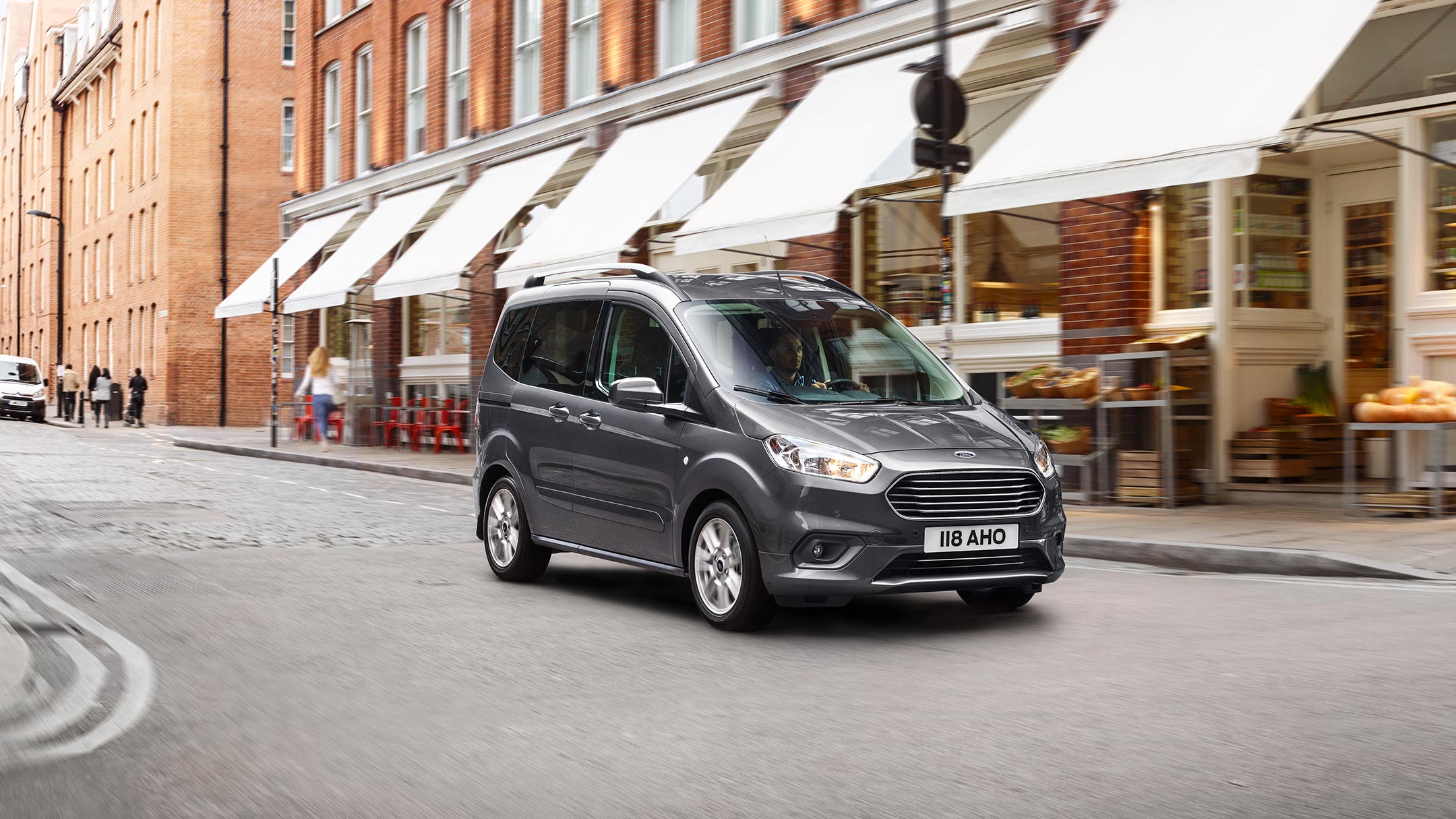 New Ford Tourneo Courier in grey on street