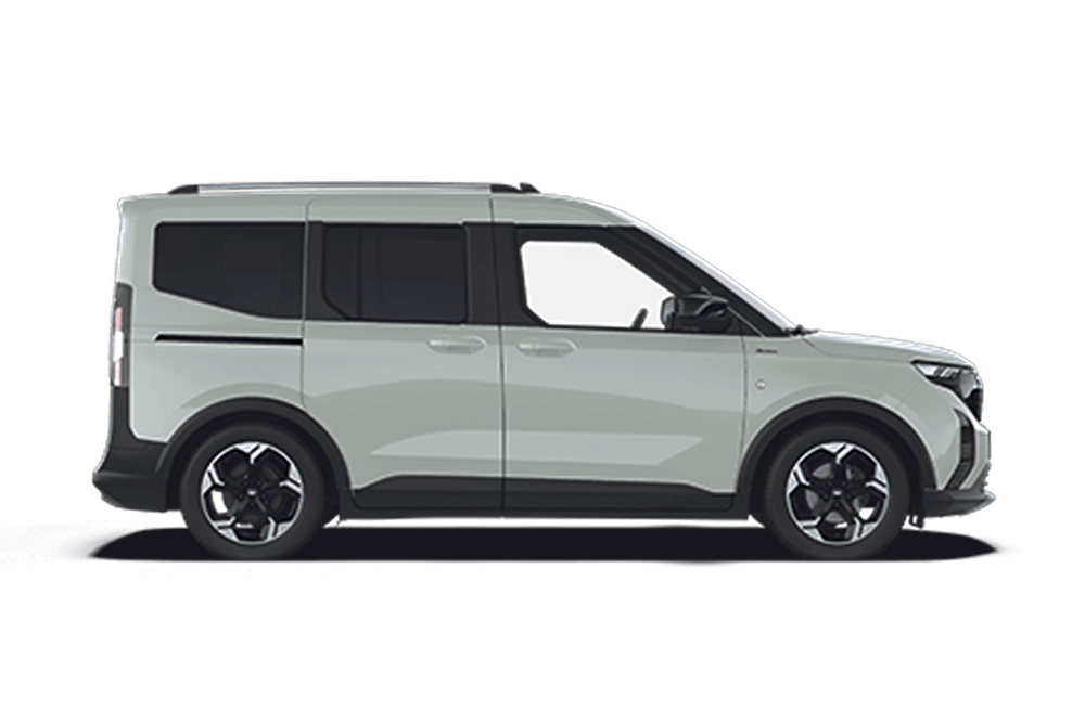 Vue latérale du Ford E‑Tourneo Courier