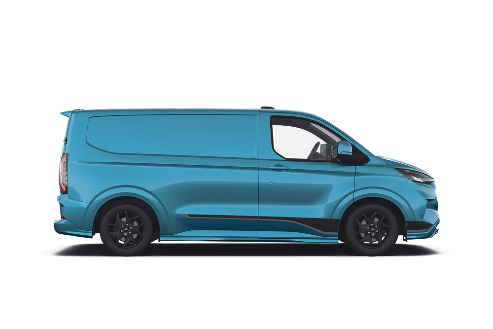  Vue latérale du Ford E‑Transit Custom