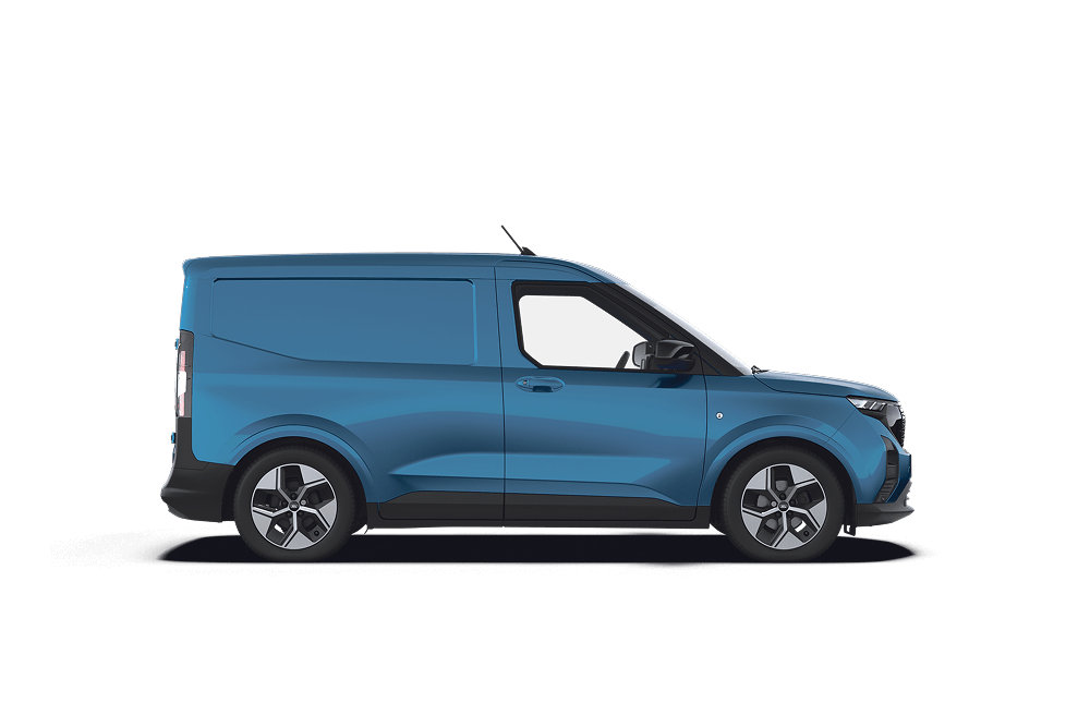 Vue latérale du Ford E‑Transit Courier