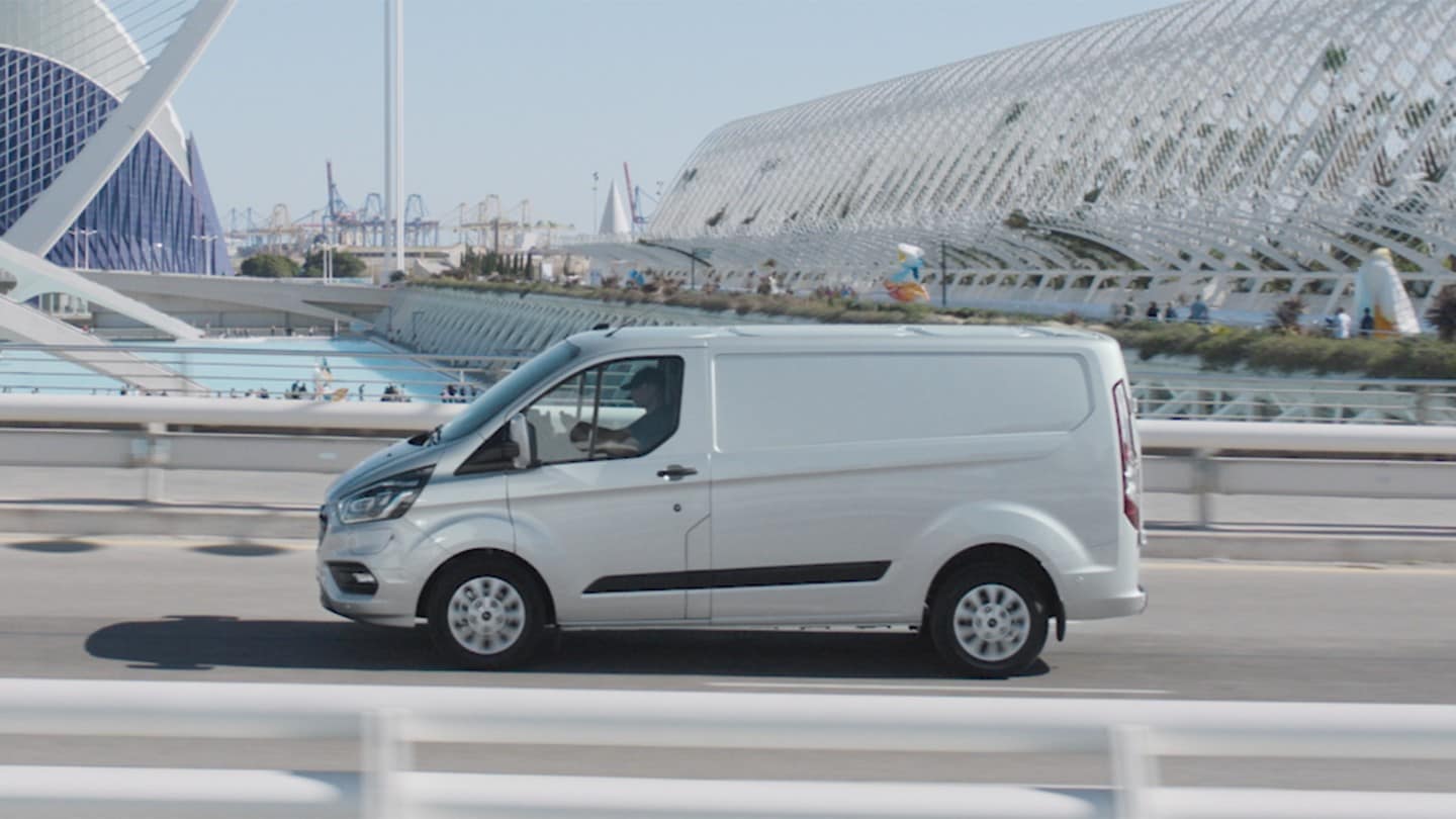 Sièges arrière du Ford Transit Custom Kombi Bleu