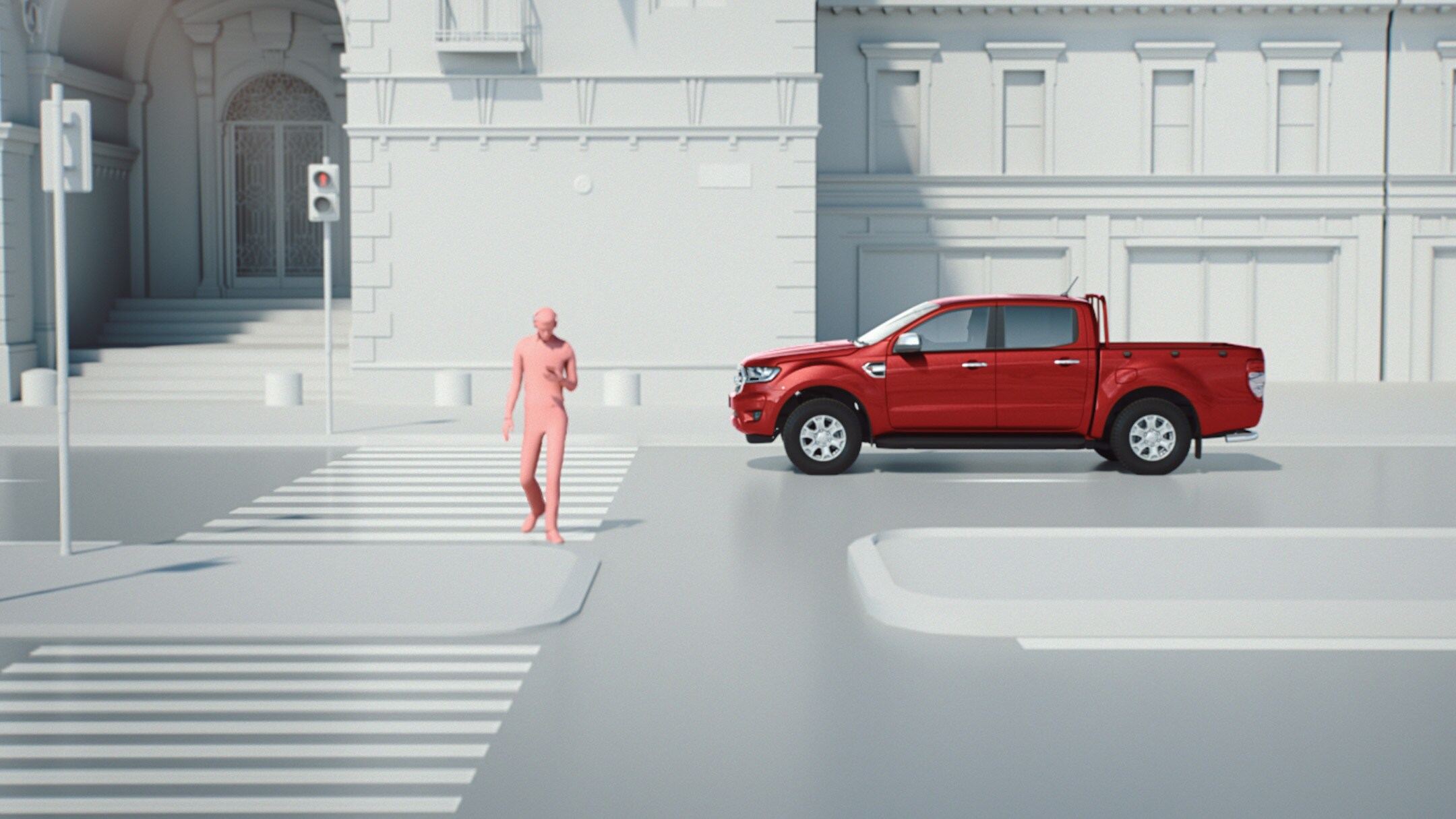 llustration du système anti-collision du Ford Ranger.