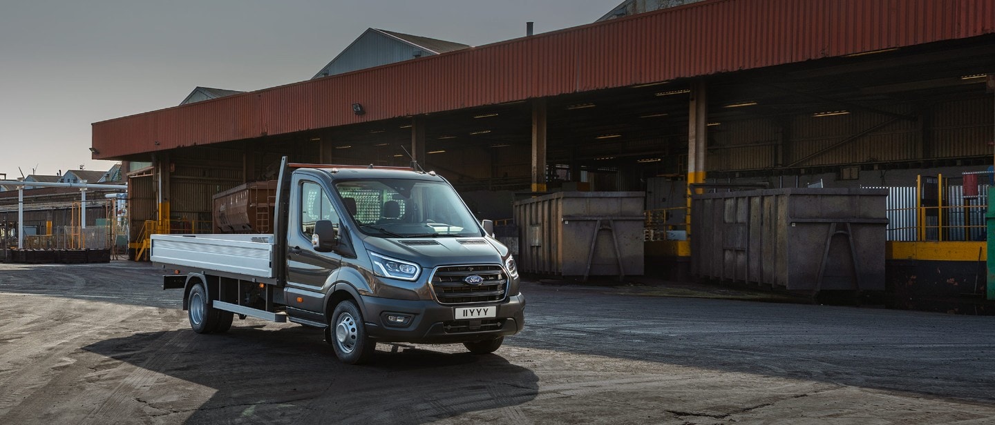 New Ford Transit Chassis Cab 5-Tonne on constuction site