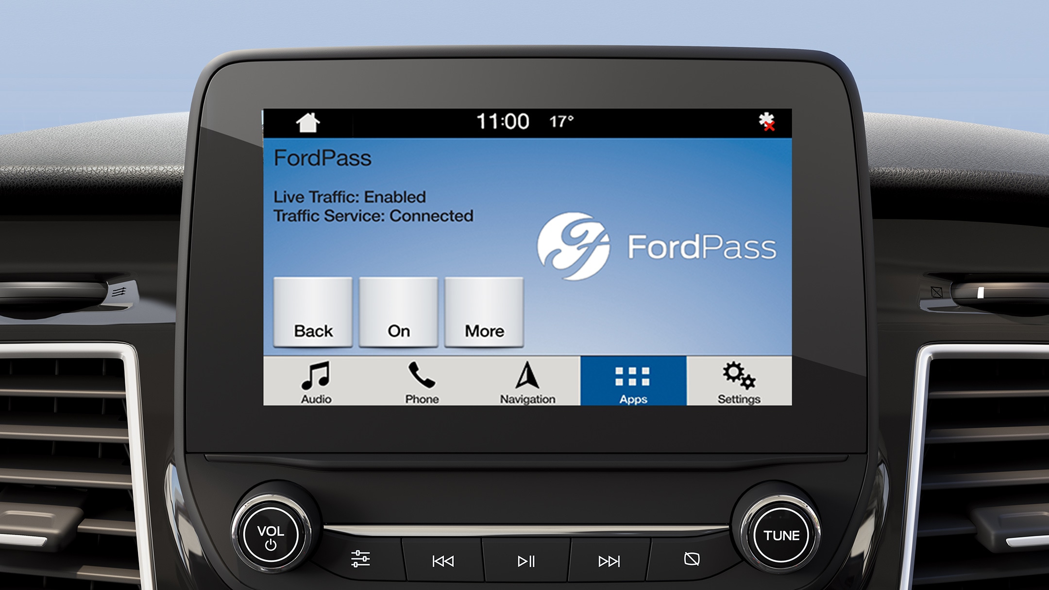 FordPass sur l’ecran du Ford Transit 2T