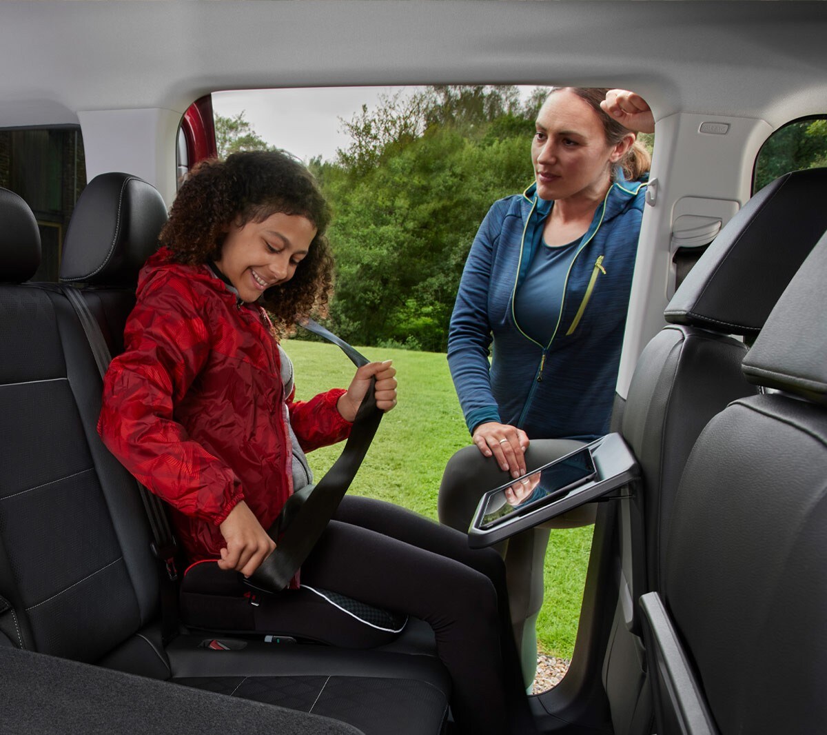 Intérieur du Ford Tourneo Connect avec sièges modulables.