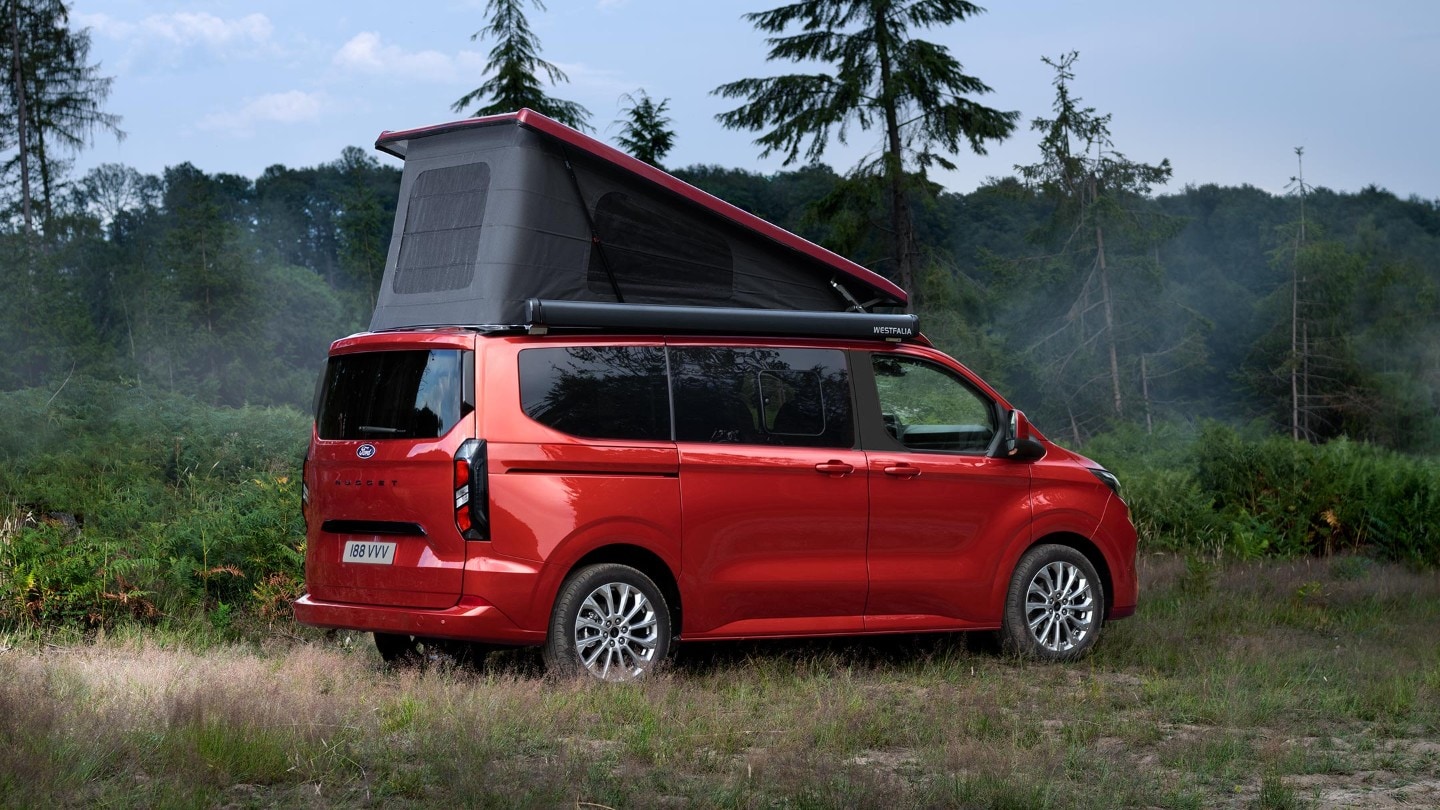 All-New Ford Transit Custom Nugget parked in forest