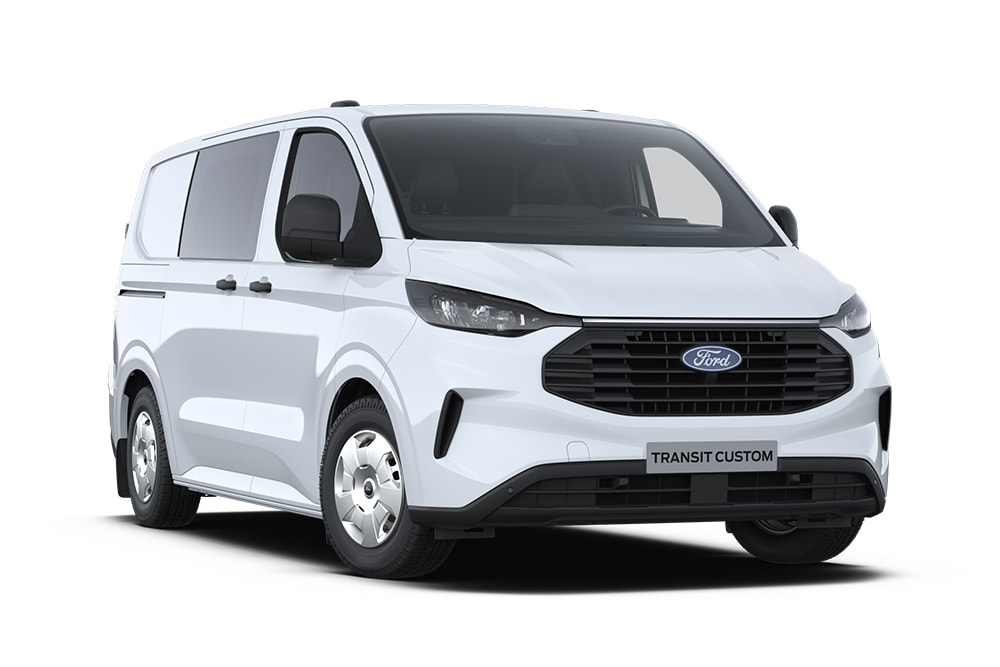 Ford Transit Custom Multicab blanc.