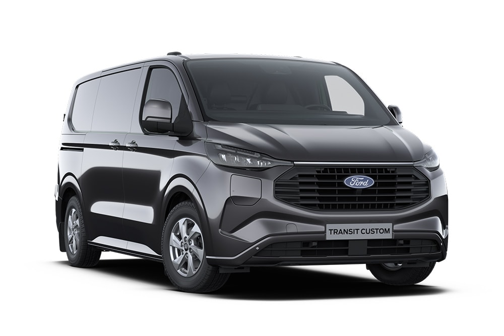 Fourgon Limited Ford Transit Custom gris anthracite.