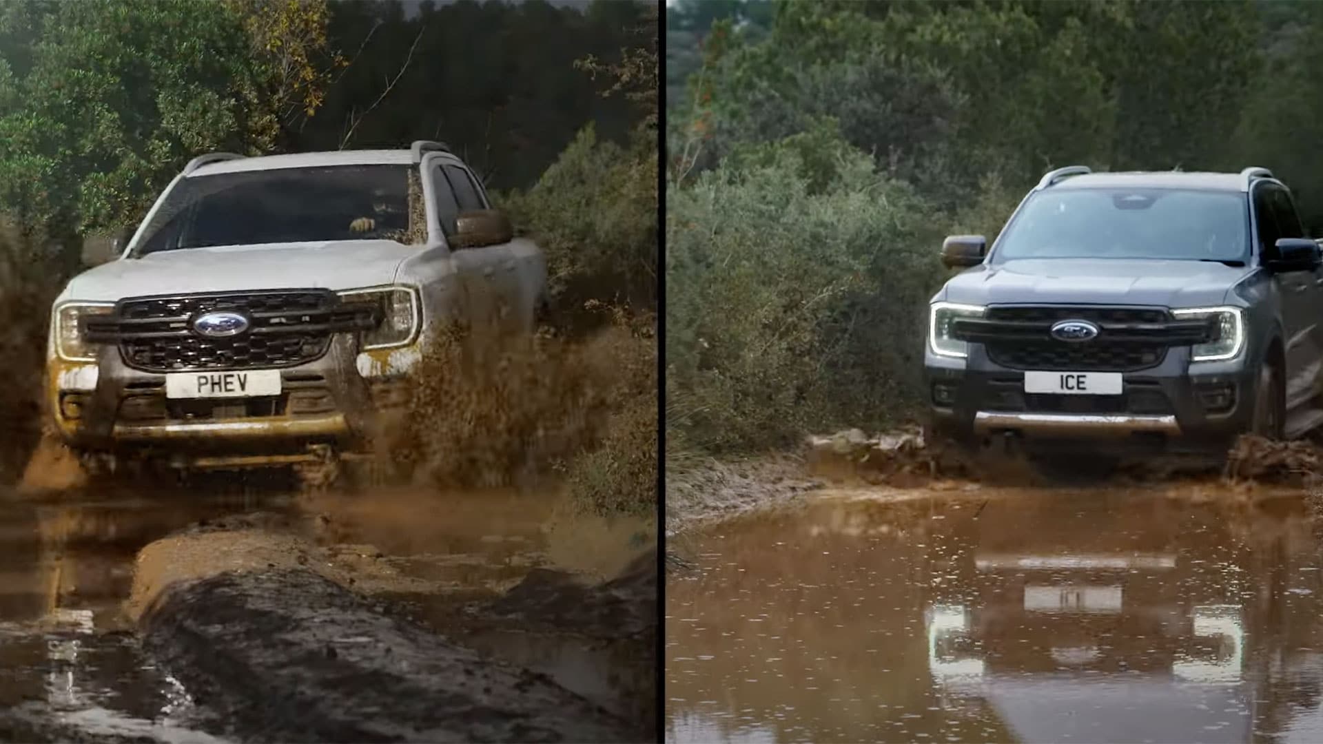 [VIDEO] The Ford Ranger PHEV competes against the Ranger diesel pick-up in various tests of power and speed.