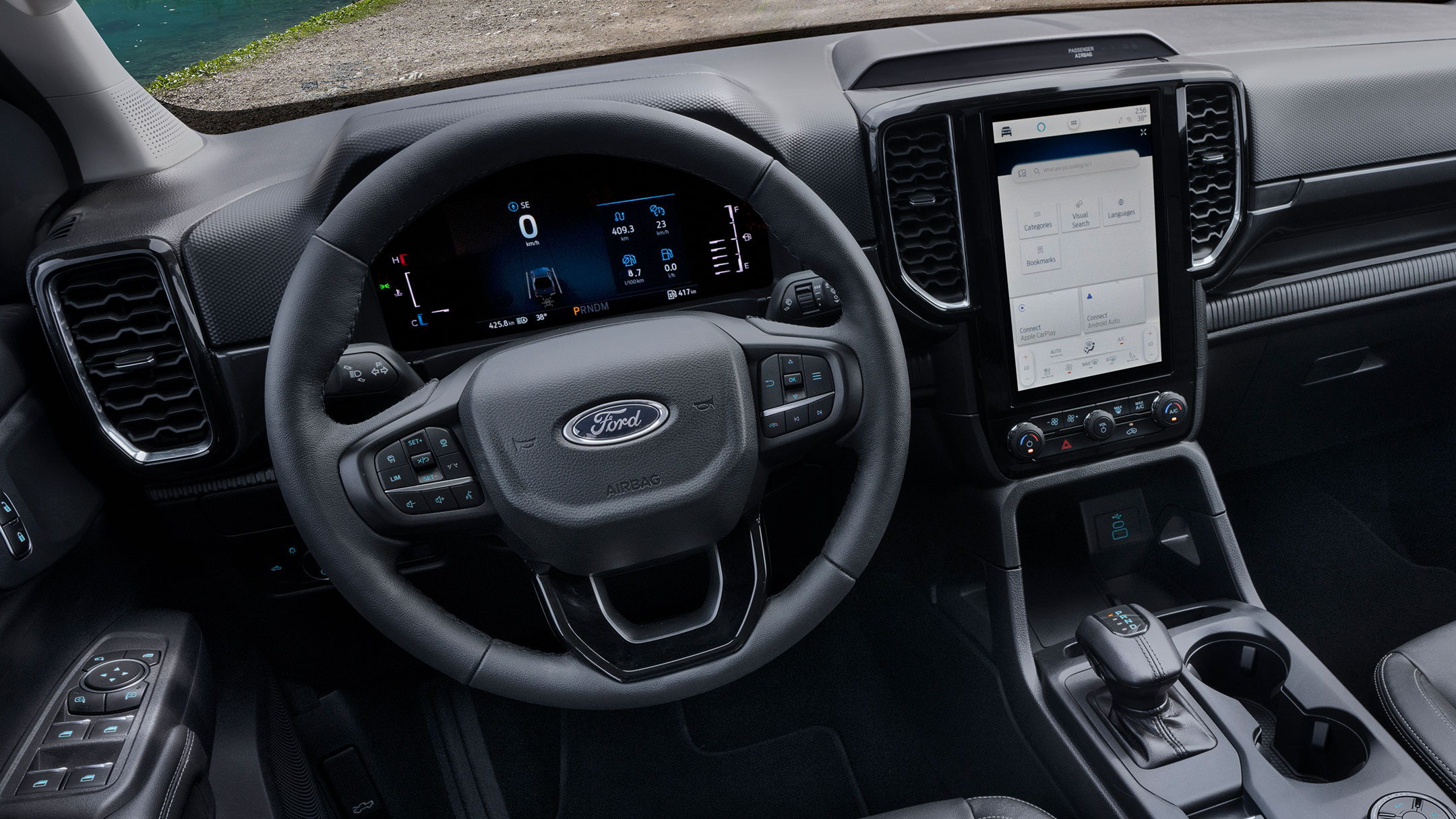 All-Ford Ranger centre console view