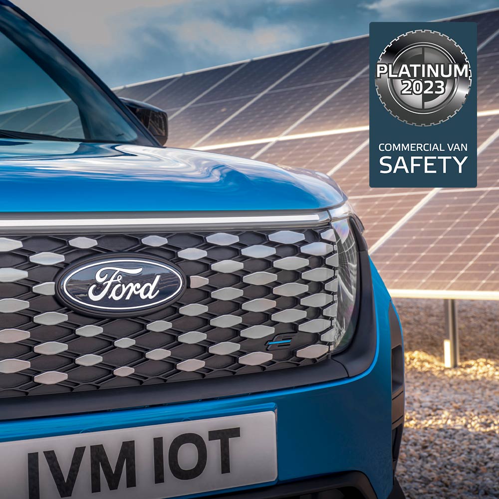 Ford E-Transit Courier grille avant et badge bleu