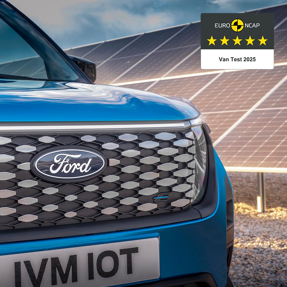 Ford E-Transit Courier grille avant et badge bleu