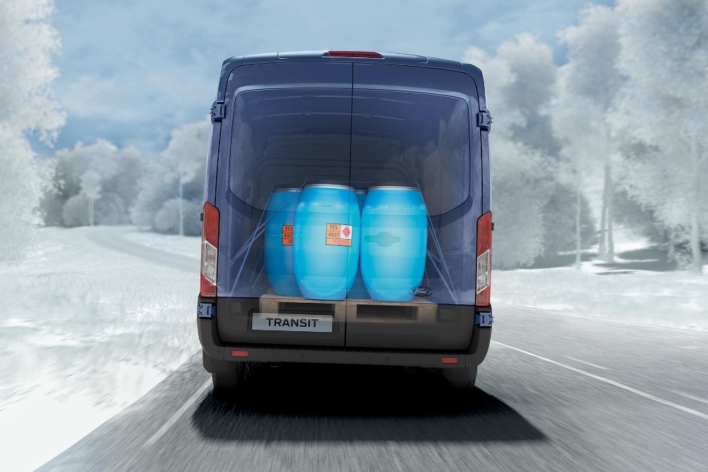 Représentation graphique du contrôle adaptatif du Ford Transit 2T chargé