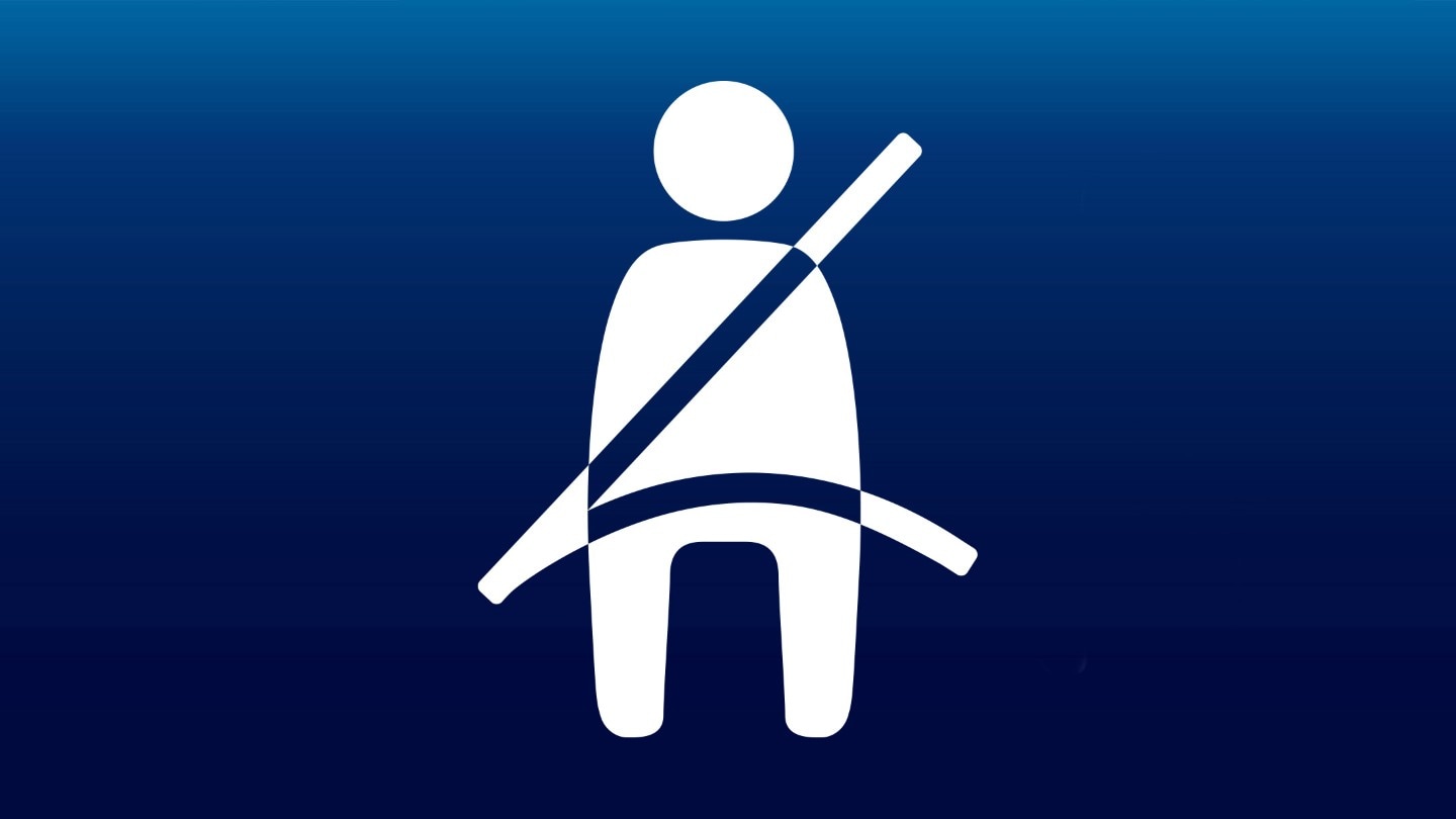 Pictogramme d’une personne portant une ceinture de sécurité. 